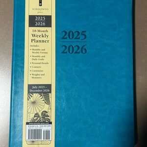 Sorrento Press Blue-Teal 18-Month Weekly Planner